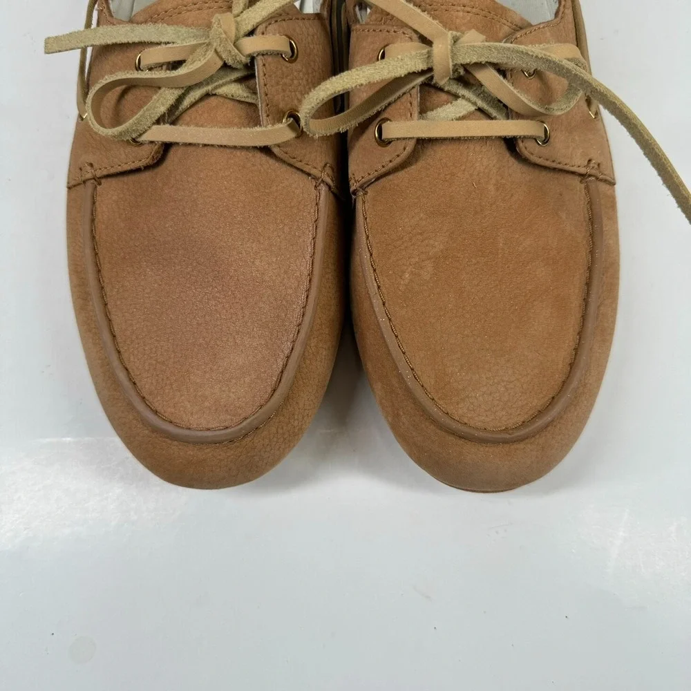 Cole Haan Women's US 9.5B Brown Leather Comfort Boat Moc Loafer Shoes W33652
